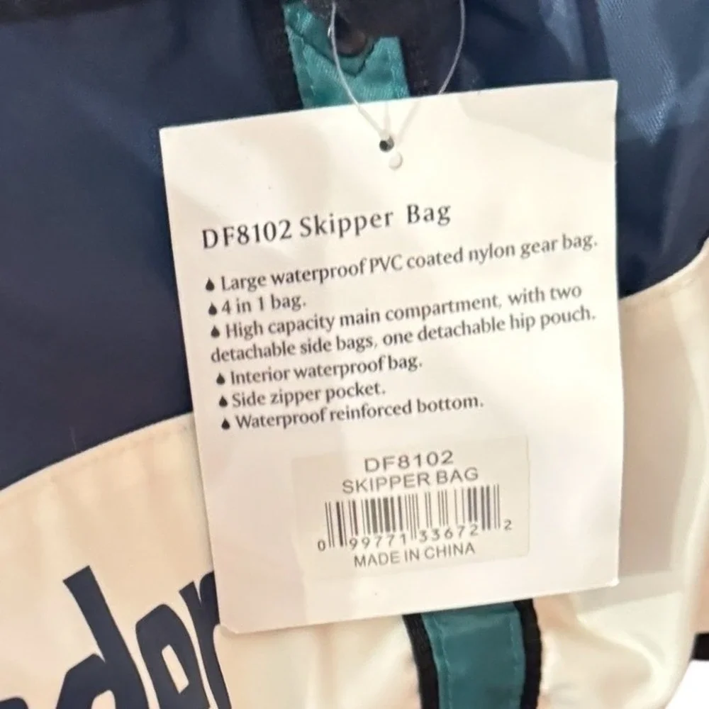 Defender Skipper Bag Large Waterproof Nylon Marine Gear Duffle Bag NWT